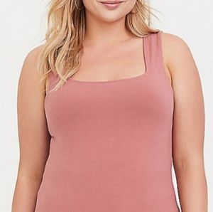 Torrid Rose Pink Square Neck Foxy Tank